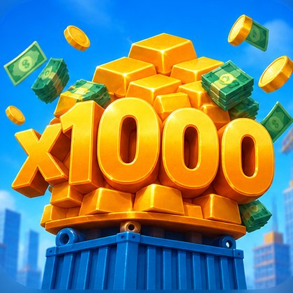 Multiplicador x1000 dorado en lo alto de la torre de Tower Dash