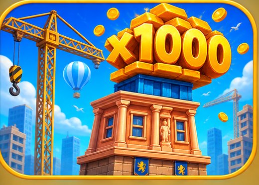 Multiplicador x1000 en lo alto de una torre de Tower Dash